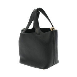 HERMES Picotin Lock PM Black B Stamp (Around 2023) Women's Taurillon Clemence Handbag