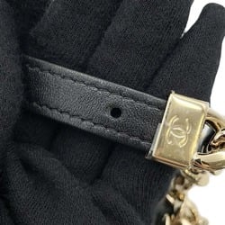 Chanel Belt Bag Matelasse Coco Mark Chain Pouch Lambskin CHANEL Waist Black