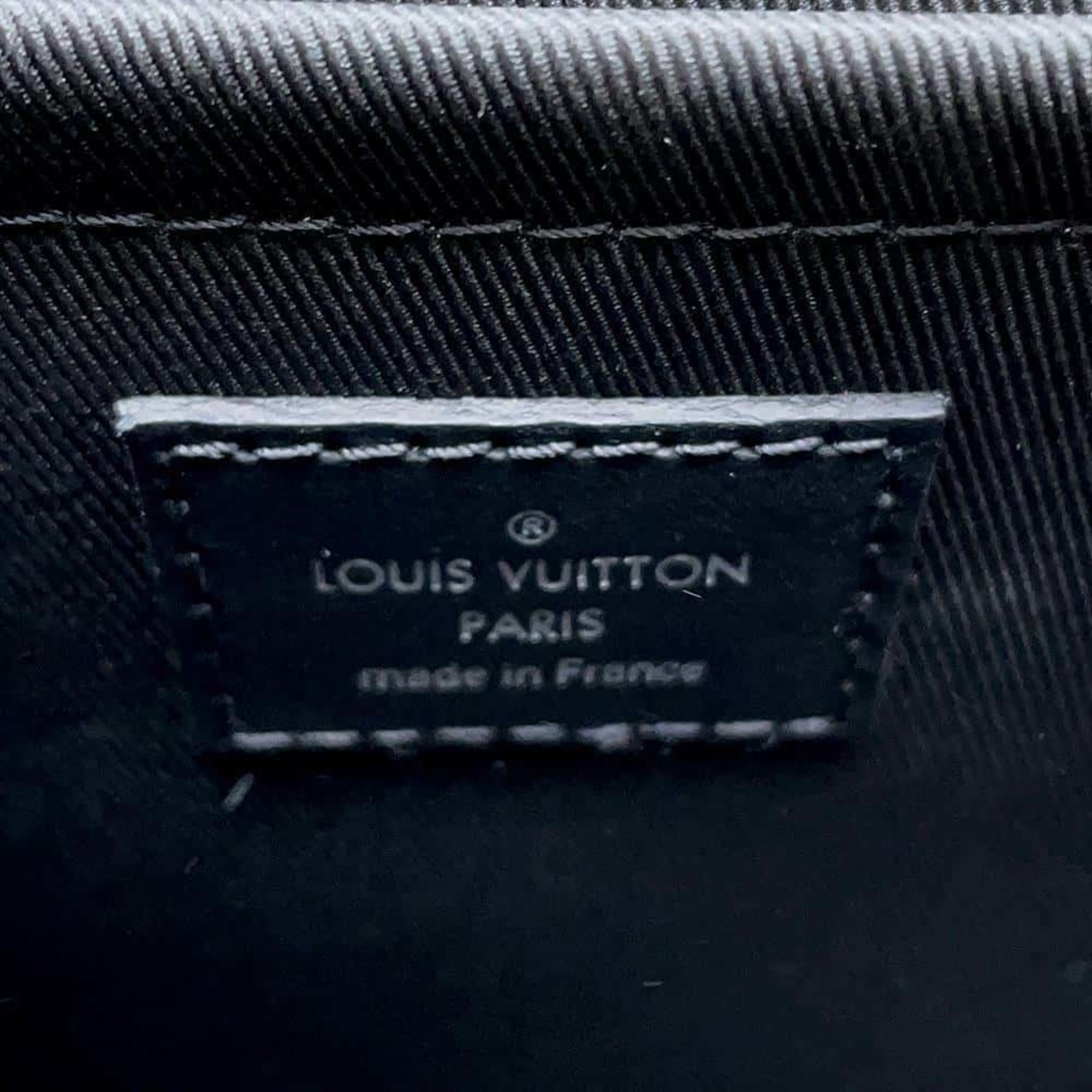 Louis Vuitton Shoulder Bag Monogram Taurillon Trunk PM M57726 Black