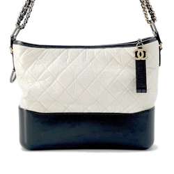 Chanel Chain Shoulder Bag Gabriel de Hobo Large Calf Leather A93824 CHANEL White Black