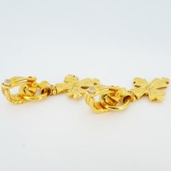 Chanel Earrings Coco Mark Cross GP Plated Gold Ladies