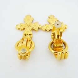 Chanel Earrings Coco Mark Cross GP Plated Gold Ladies