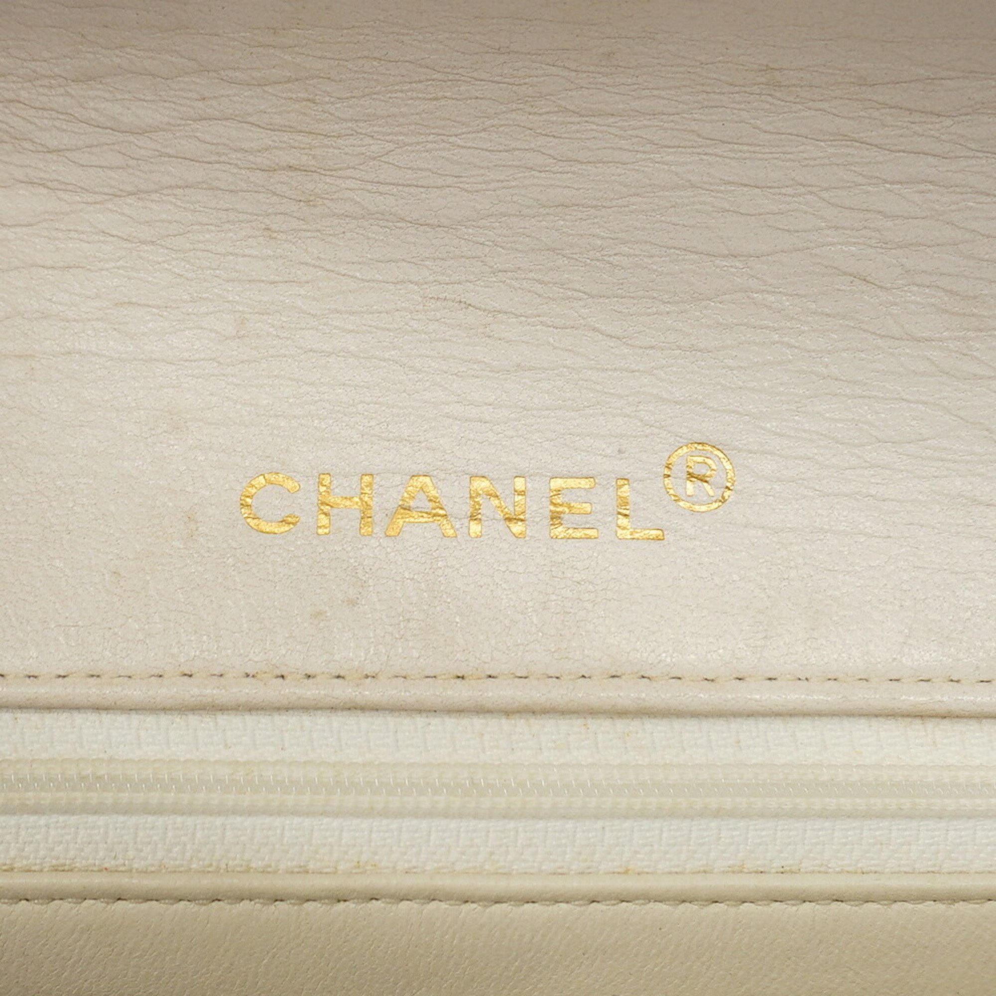 Chanel Shoulder Bag Matelasse Lambskin White Women's