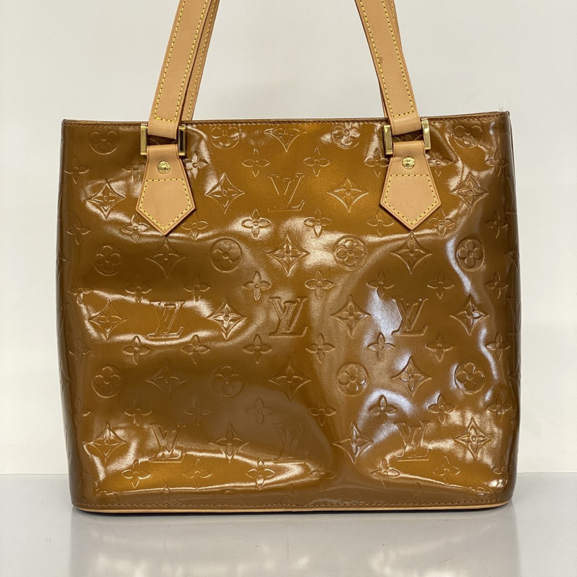 Louis Vuitton Tote Bag Vernis Houston M91122 Bronze Ladies