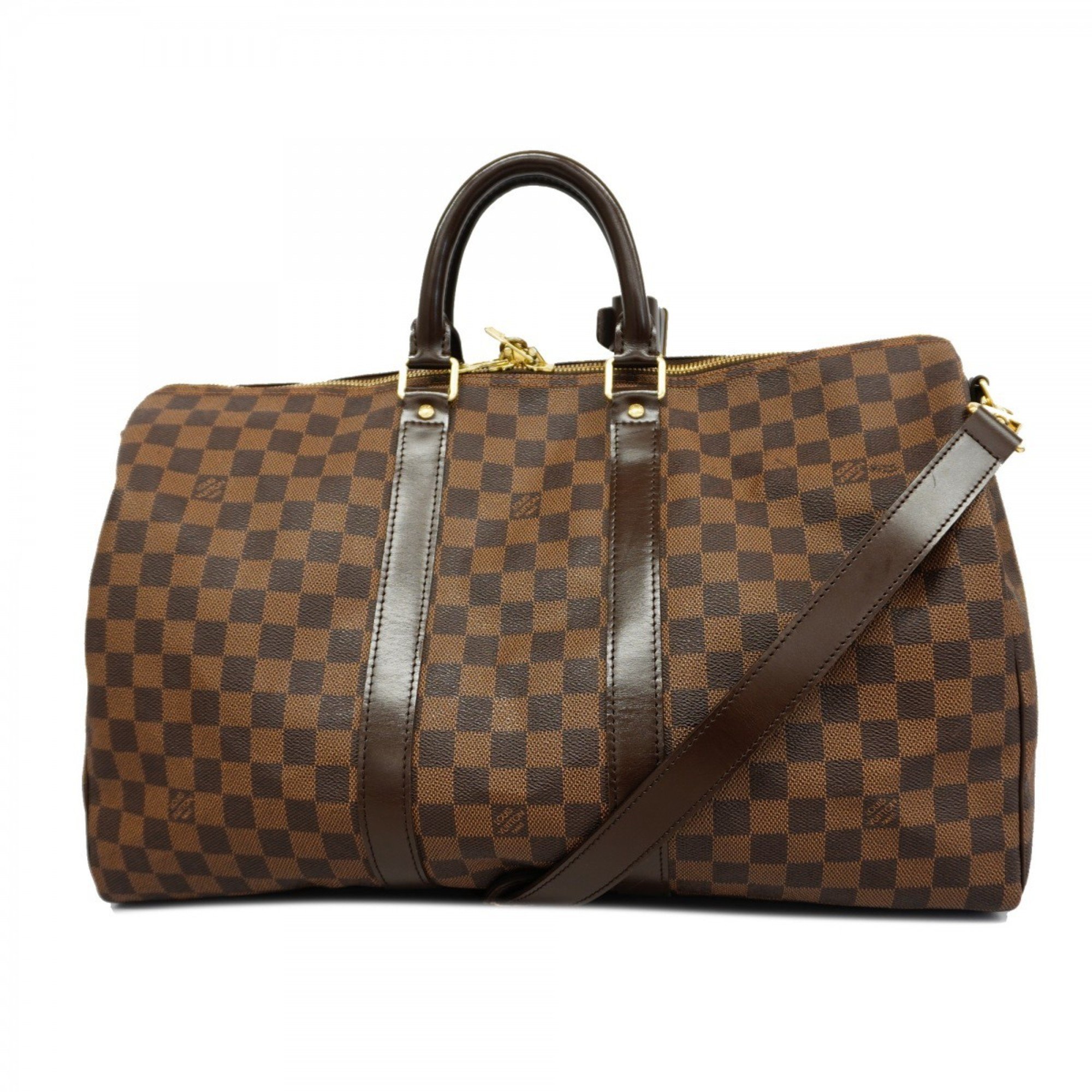 Louis Vuitton Boston Bag Damier Keepall Bandouliere 45 N41428 Ebene Men's Women's