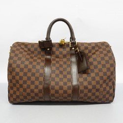 Louis Vuitton Boston Bag Damier Keepall Bandouliere 45 N41428 Ebene Men's Women's