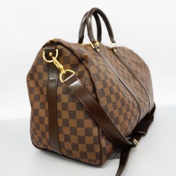 Louis Vuitton Boston Bag Damier Keepall Bandouliere 45 N41428 Ebene Men's Women's