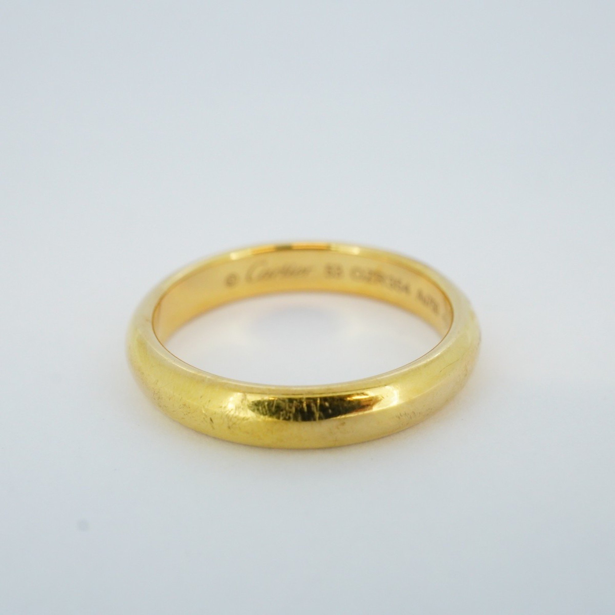 Cartier Ring Classic Wedding K18YG Yellow Gold #53 Ladies