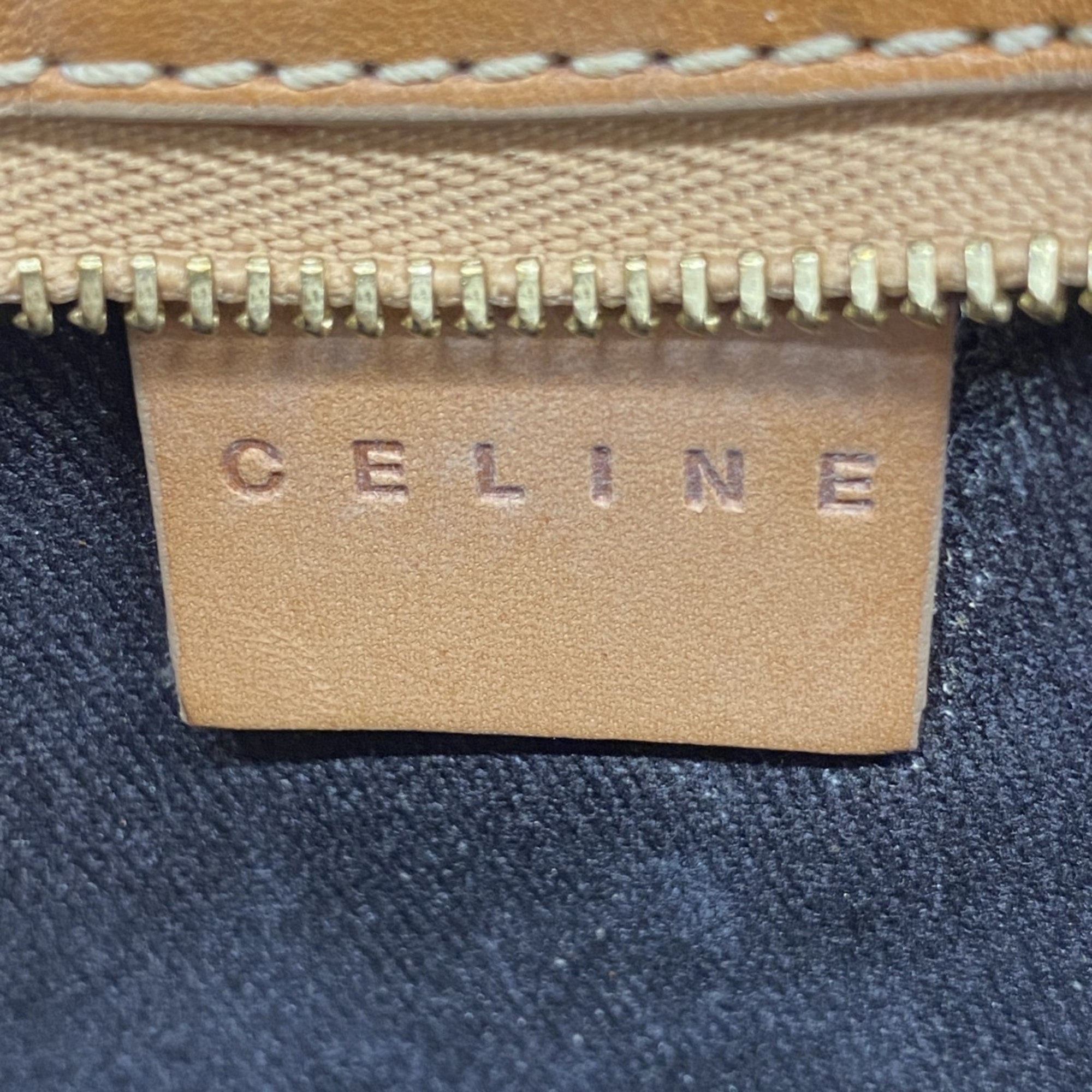 Celine Shoulder Bag Macadam Brown Women's