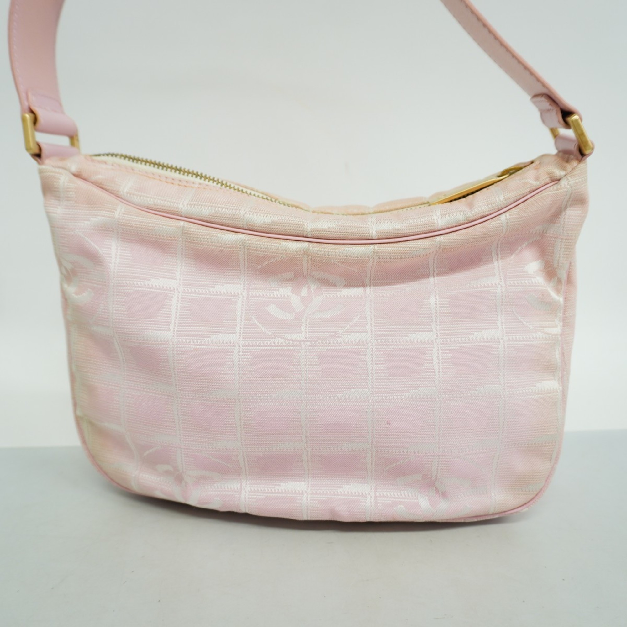 Chanel Shoulder Bag New Travel Nylon Pink Champagne Ladies