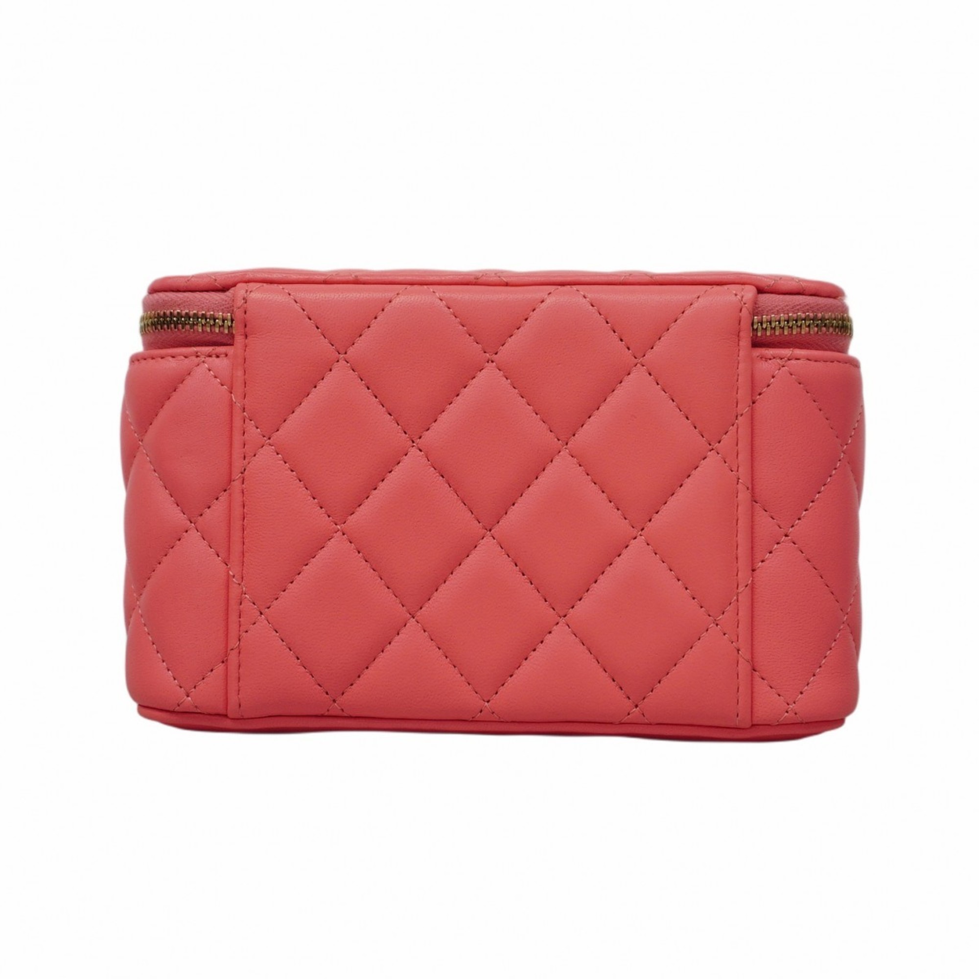 Chanel Shoulder Bag Matelasse Lambskin Pink Women's