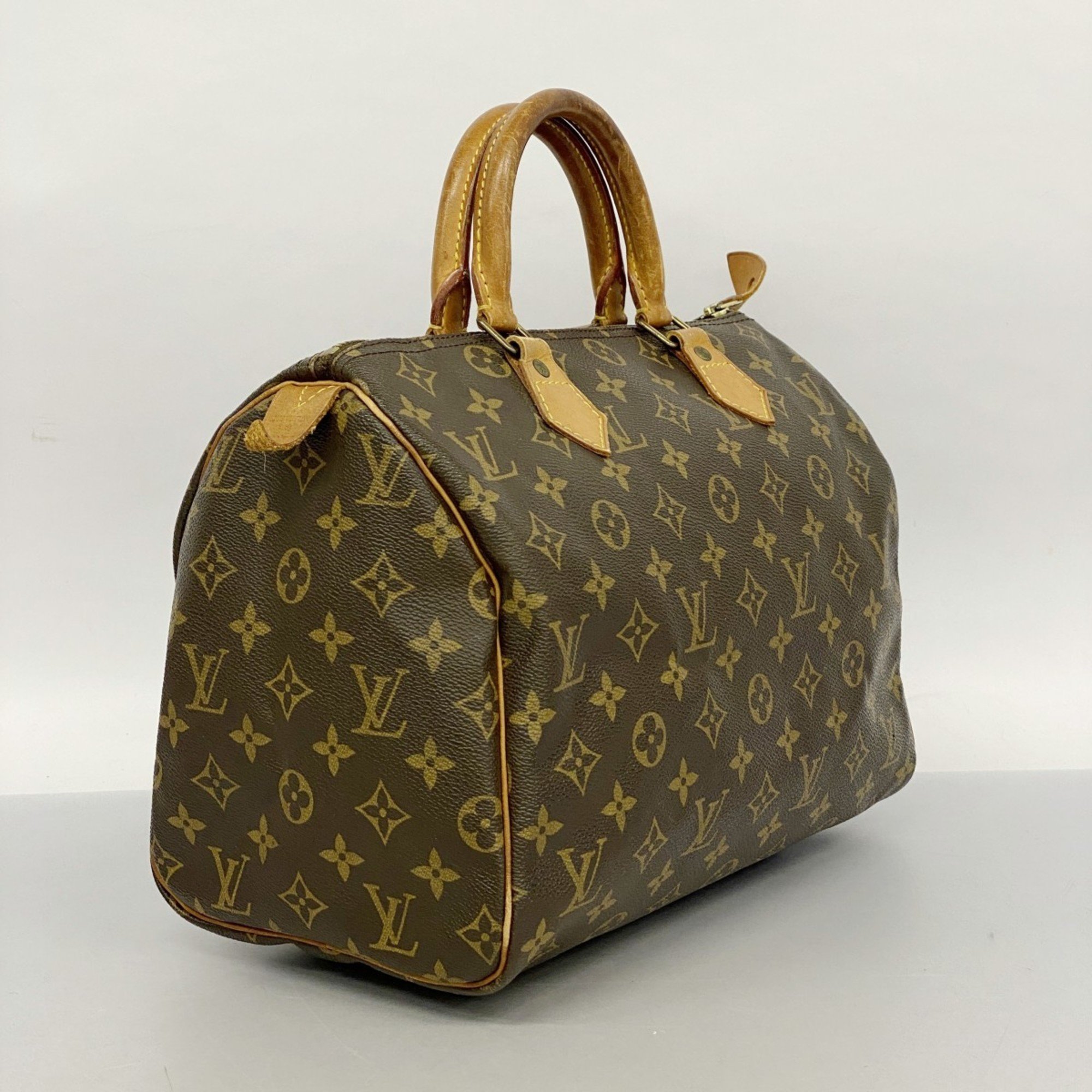 Louis Vuitton Handbag Monogram Speedy 30 M41108 Brown Ladies