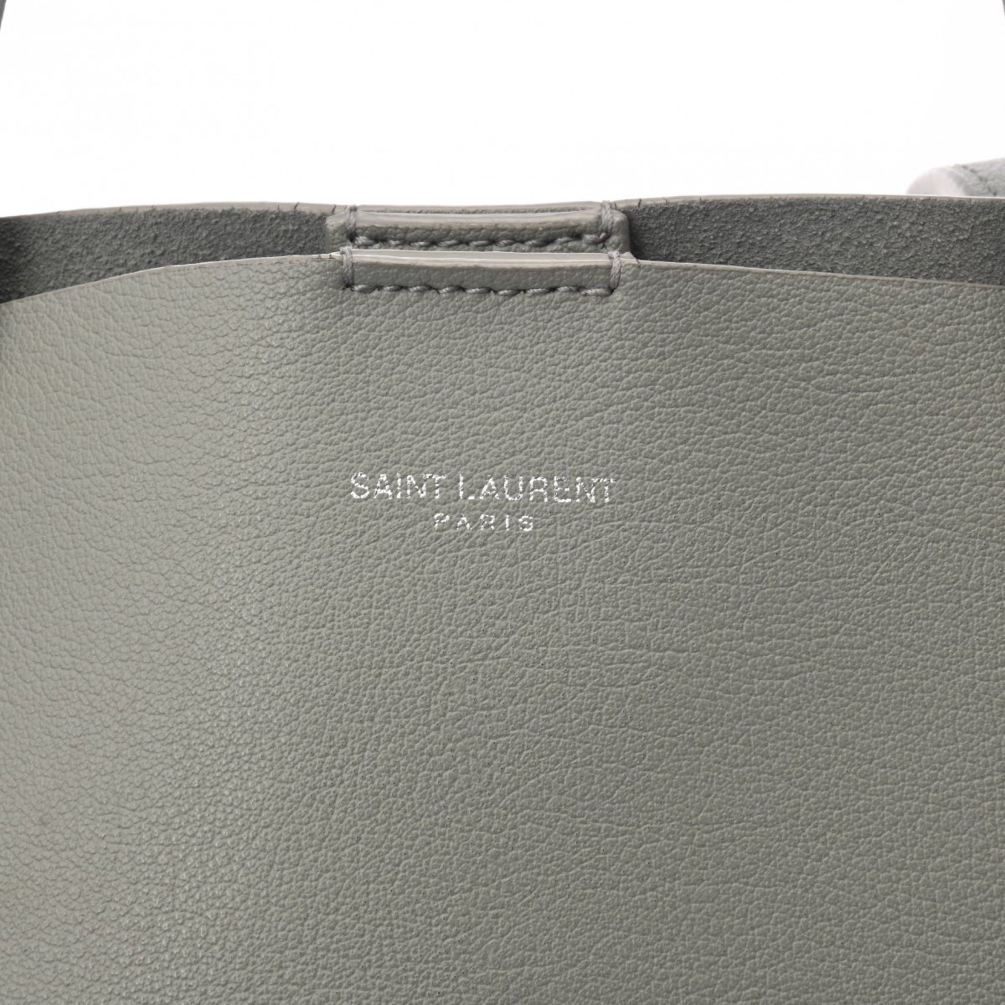 SAINT LAURENT Saint Laurent Toy Tote Grey 600307 Women's Leather Bag