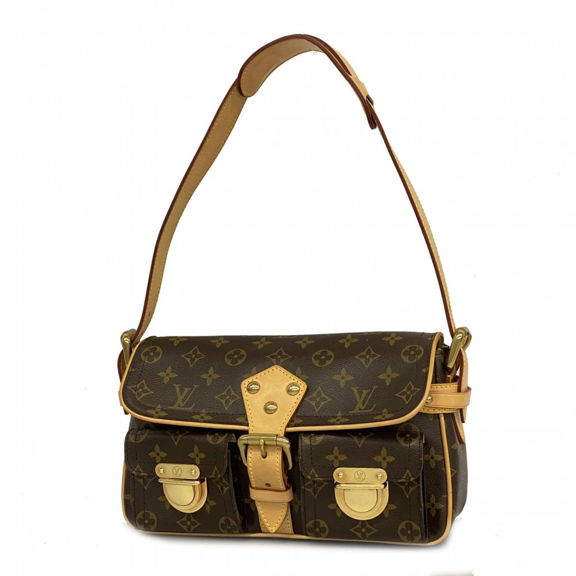 Louis Vuitton Shoulder Bag Monogram Hudson PM M40027 Brown Ladies