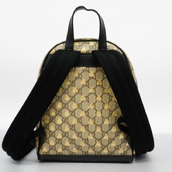 Gucci Backpack/Daypack GG Supreme 427042 Brown Black Gold Women's