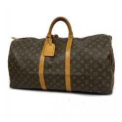 Louis Vuitton Boston Bag Monogram Keepall 55 M41424 Brown Men's Women's