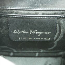 Salvatore Ferragamo Shoulder Bag Vara Leather Black Women's