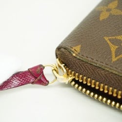 Louis Vuitton Long Wallet Monogram Portefeuille Clemence M60742 Fuchsia Ladies