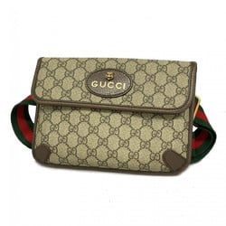 Gucci Waist Bag GG Supreme Sherry Line 498930 Brown Men's Women's