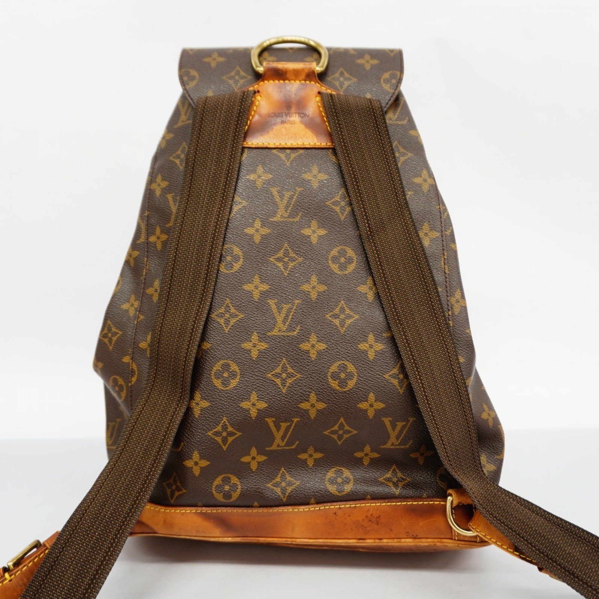 Louis Vuitton Backpack Daypack Monogram Montsouris GM M51135 Brown Women's