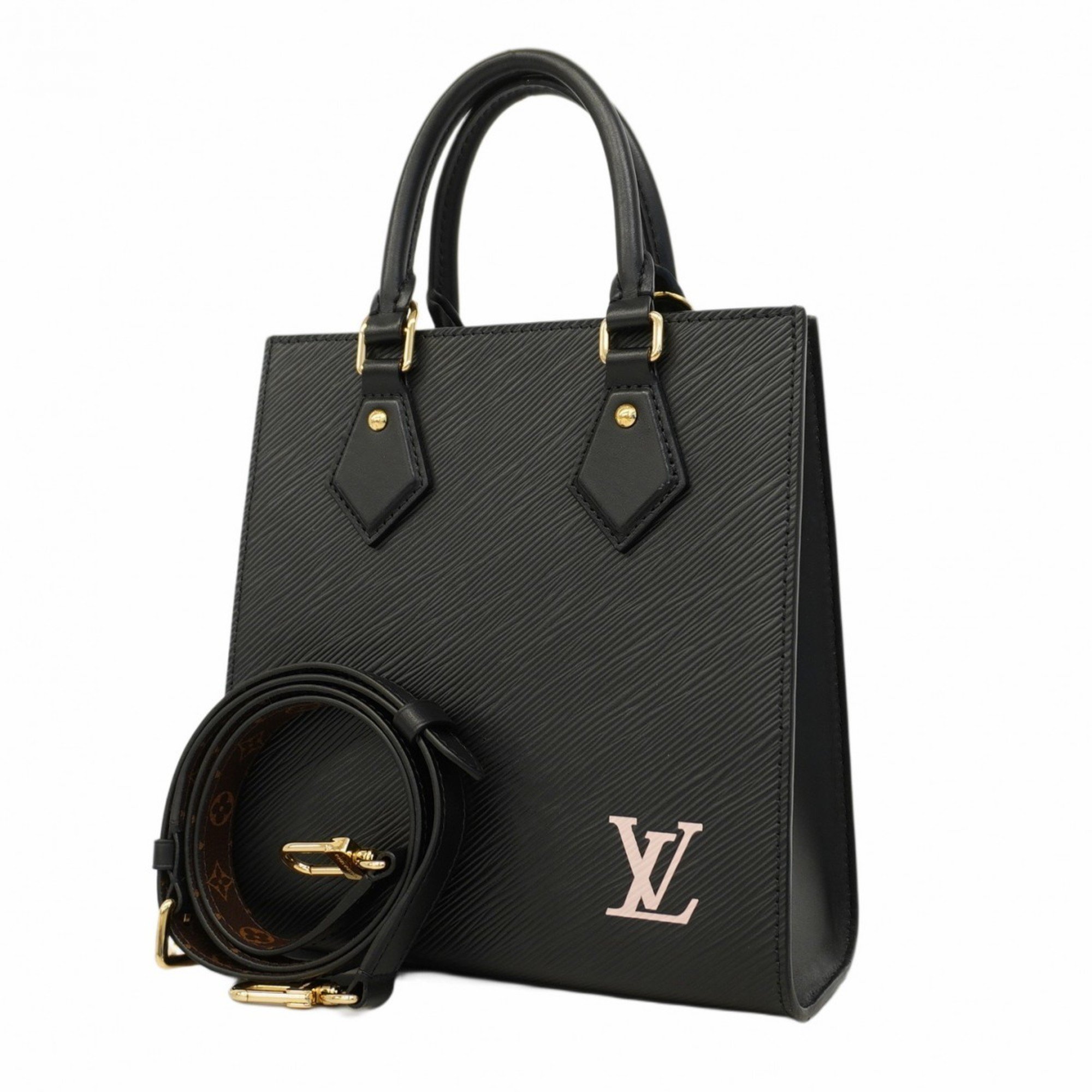 Louis Vuitton Handbag Epi Sac Plat BB M58660 Noir Ladies