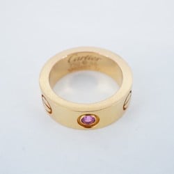 Cartier Ring Love Pink Sapphire K18PG Gold #46 Ladies