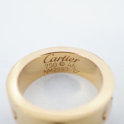 Cartier Ring Love Pink Sapphire K18PG Gold #46 Ladies