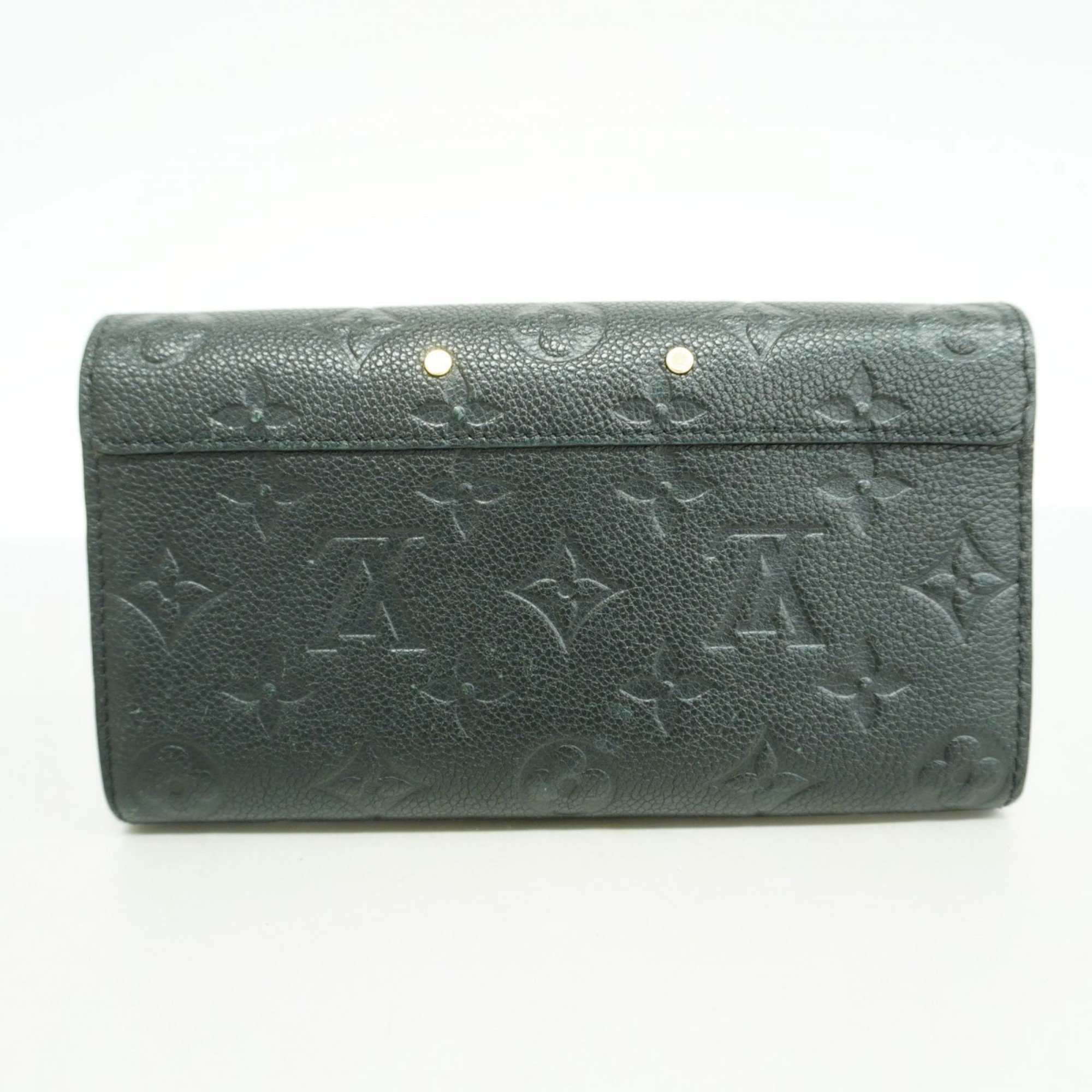 Louis Vuitton Long Wallet Monogram Empreinte Portefeuille Metis M62458 Noir Ladies