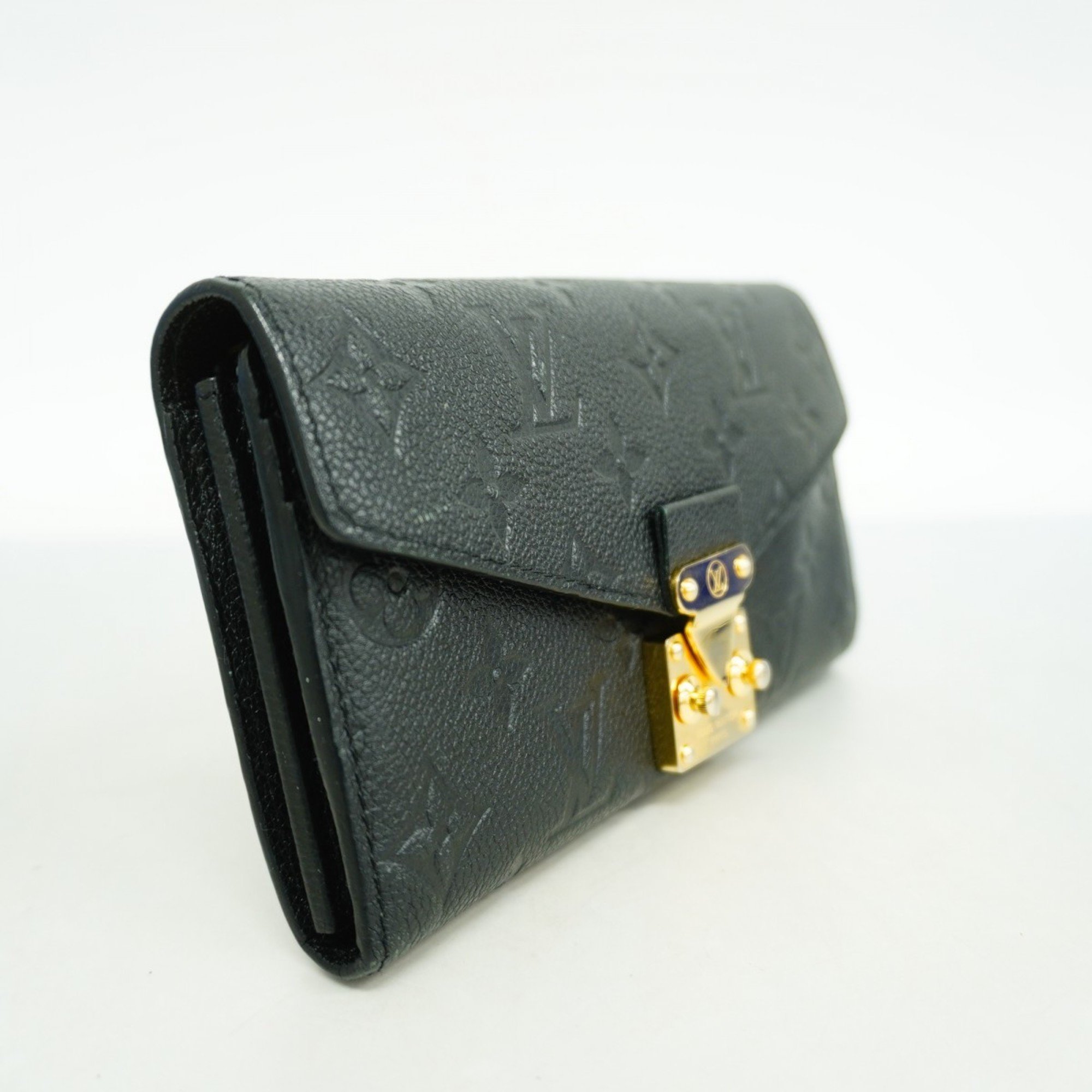 Louis Vuitton Long Wallet Monogram Empreinte Portefeuille Metis M62458 Noir Ladies