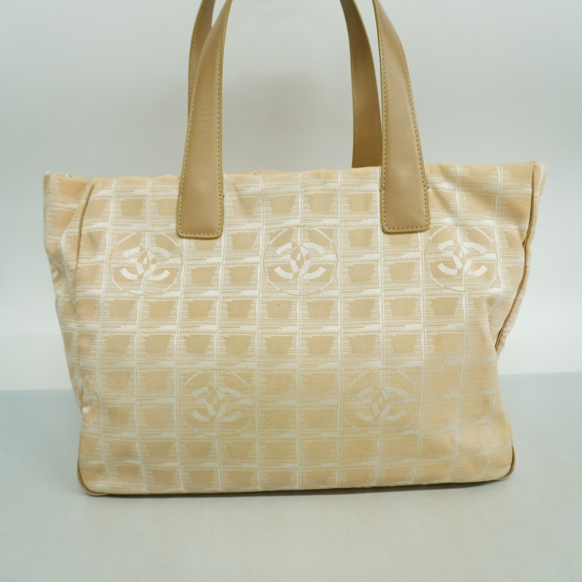 Chanel Tote Bag New Travel Nylon Beige Champagne Ladies