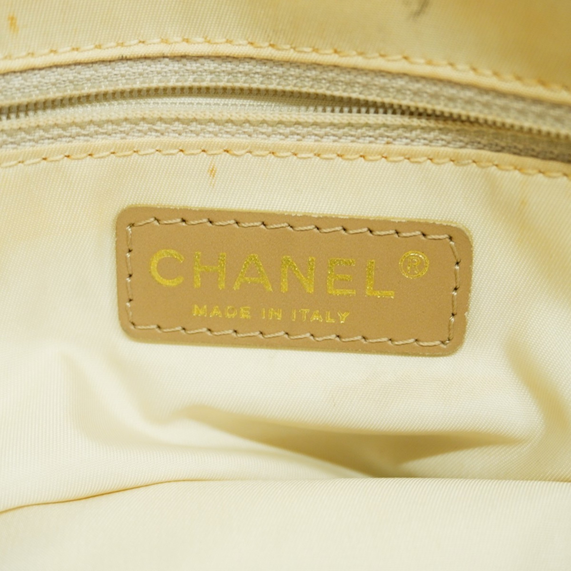 Chanel Tote Bag New Travel Nylon Beige Champagne Ladies