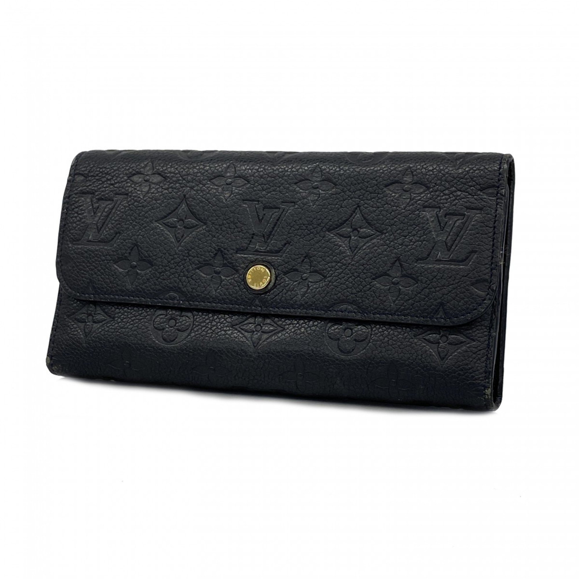 Louis Vuitton Long Wallet Monogram Empreinte Portefeuille Virtuoso M60586 Noir Ladies