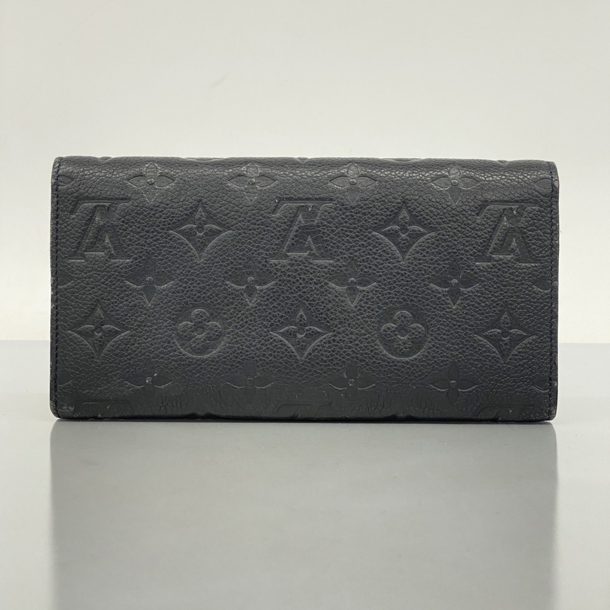 Louis Vuitton Long Wallet Monogram Empreinte Portefeuille Virtuoso M60586 Noir Ladies