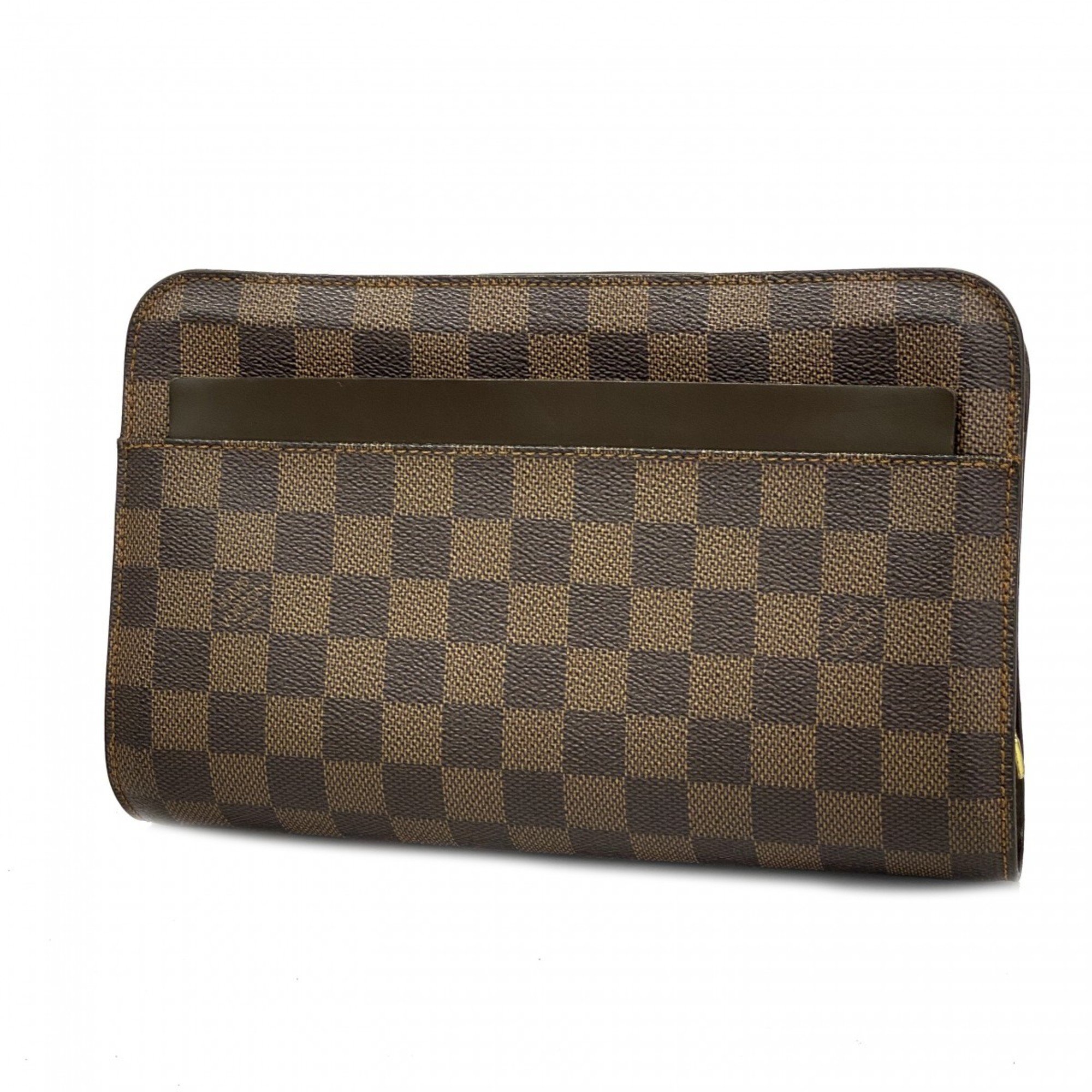 Louis Vuitton Clutch Bag Damier Saint N51993 Ebene Men's Women's