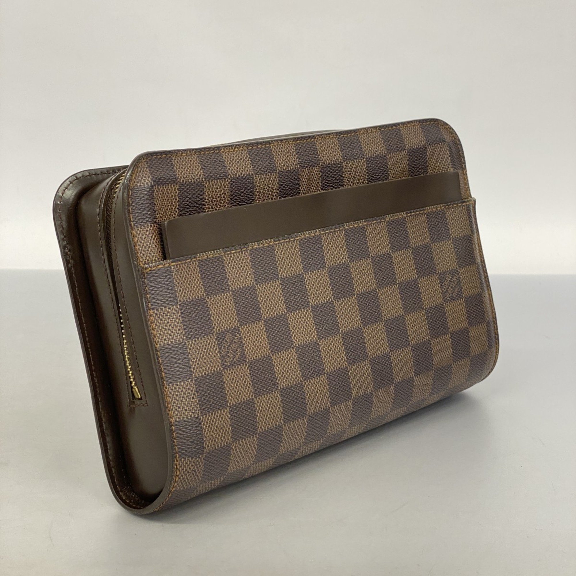 Louis Vuitton Clutch Bag Damier Saint N51993 Ebene Men's Women's