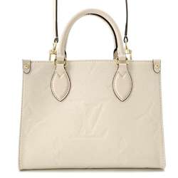 Louis Vuitton Handbag Monogram Empreinte On the Go PM M46569 LOUIS VUITTON Ivory 2-way Shoulder Bag