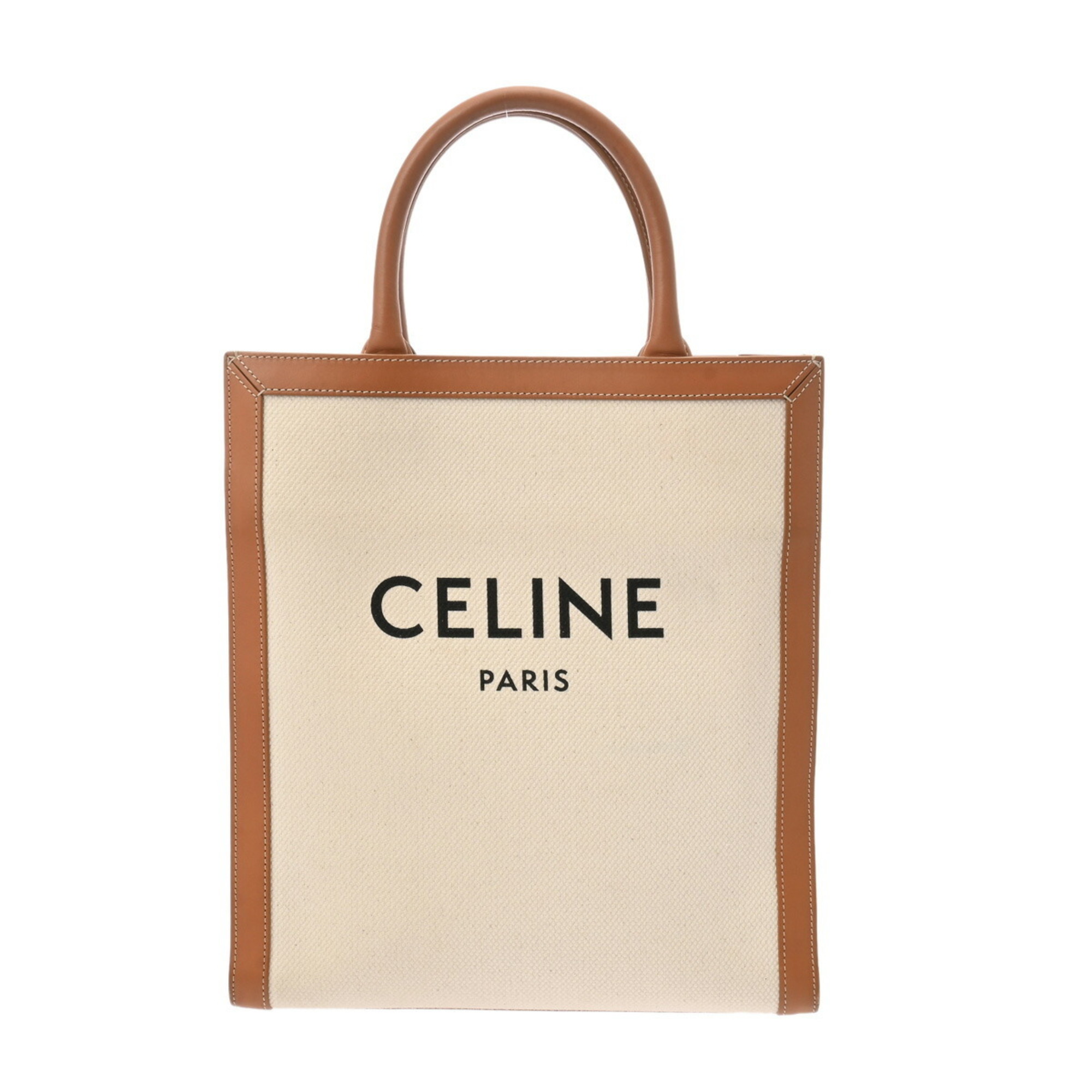 CELINE Small Vertical Cabas Natural/Tan 192082BNZ.02NT Women's Canvas Calf Bag