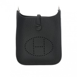 HERMES Evelyn TPM Black W Stamp (around 2024) Women's Taurillon Clemence Shoulder Bag