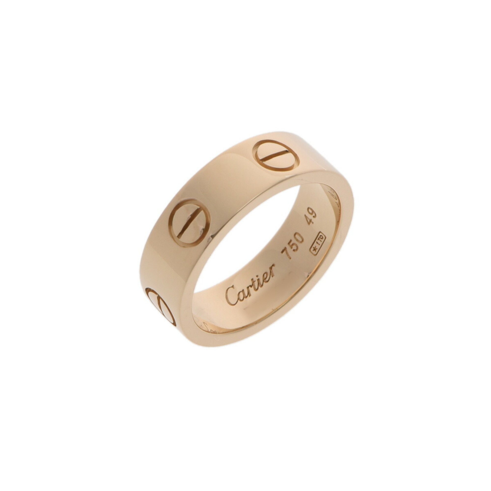 CARTIER Love Ring #49 Size 9 Women's K18 Yellow Gold