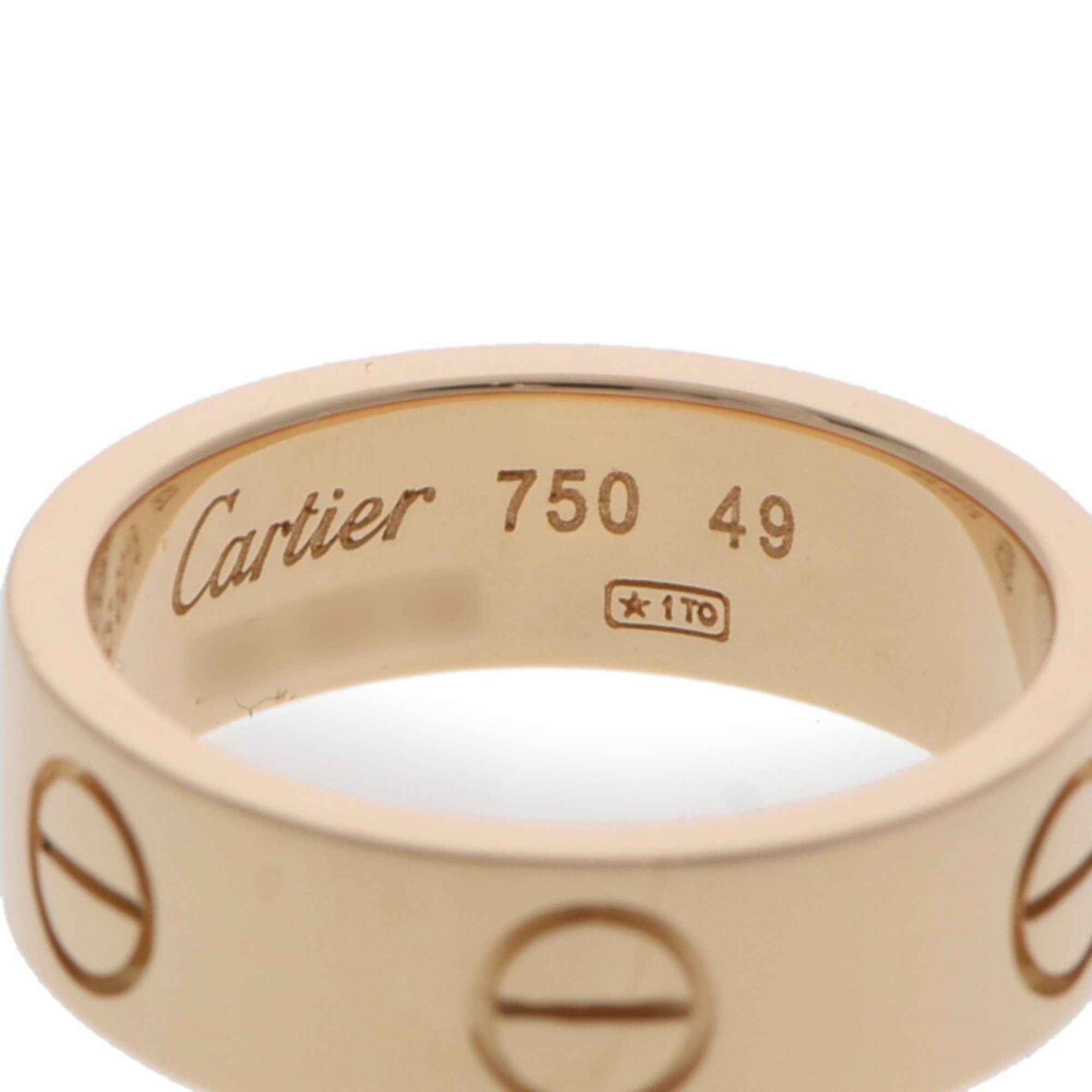 CARTIER Love Ring #49 Size 9 Women's K18 Yellow Gold