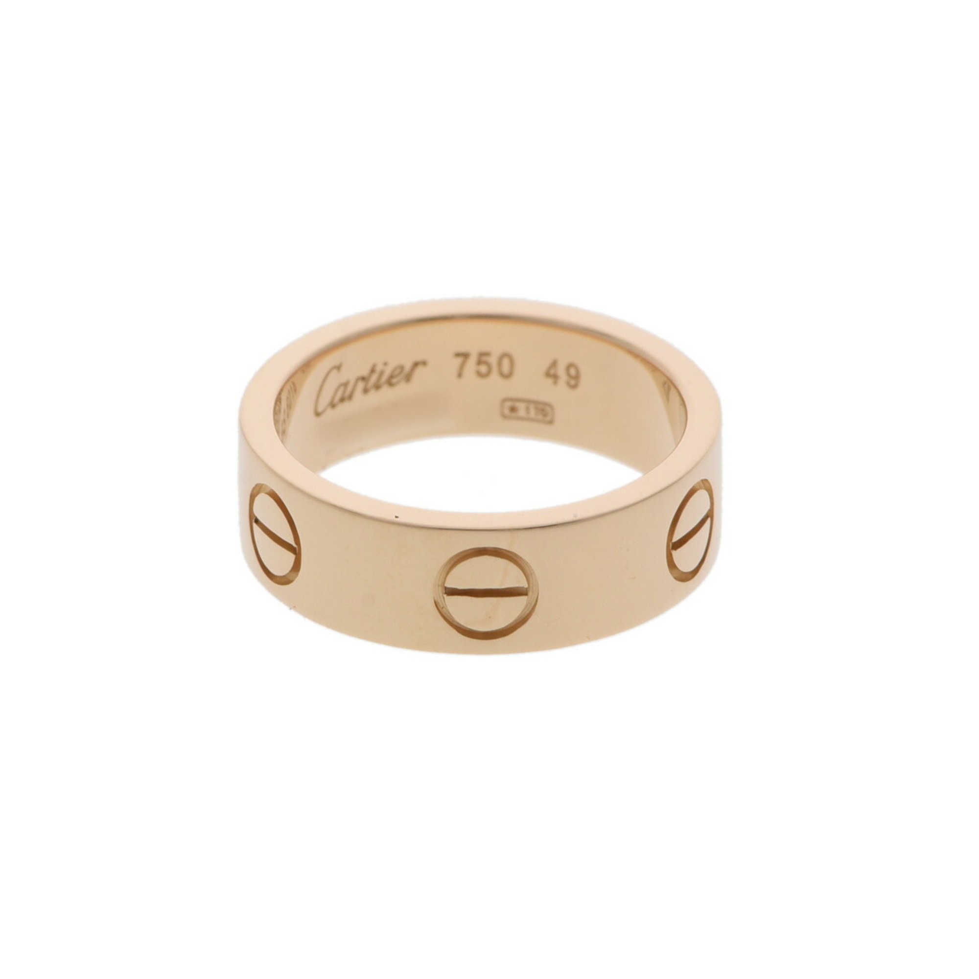 CARTIER Love Ring #49 Size 9 Women's K18 Yellow Gold