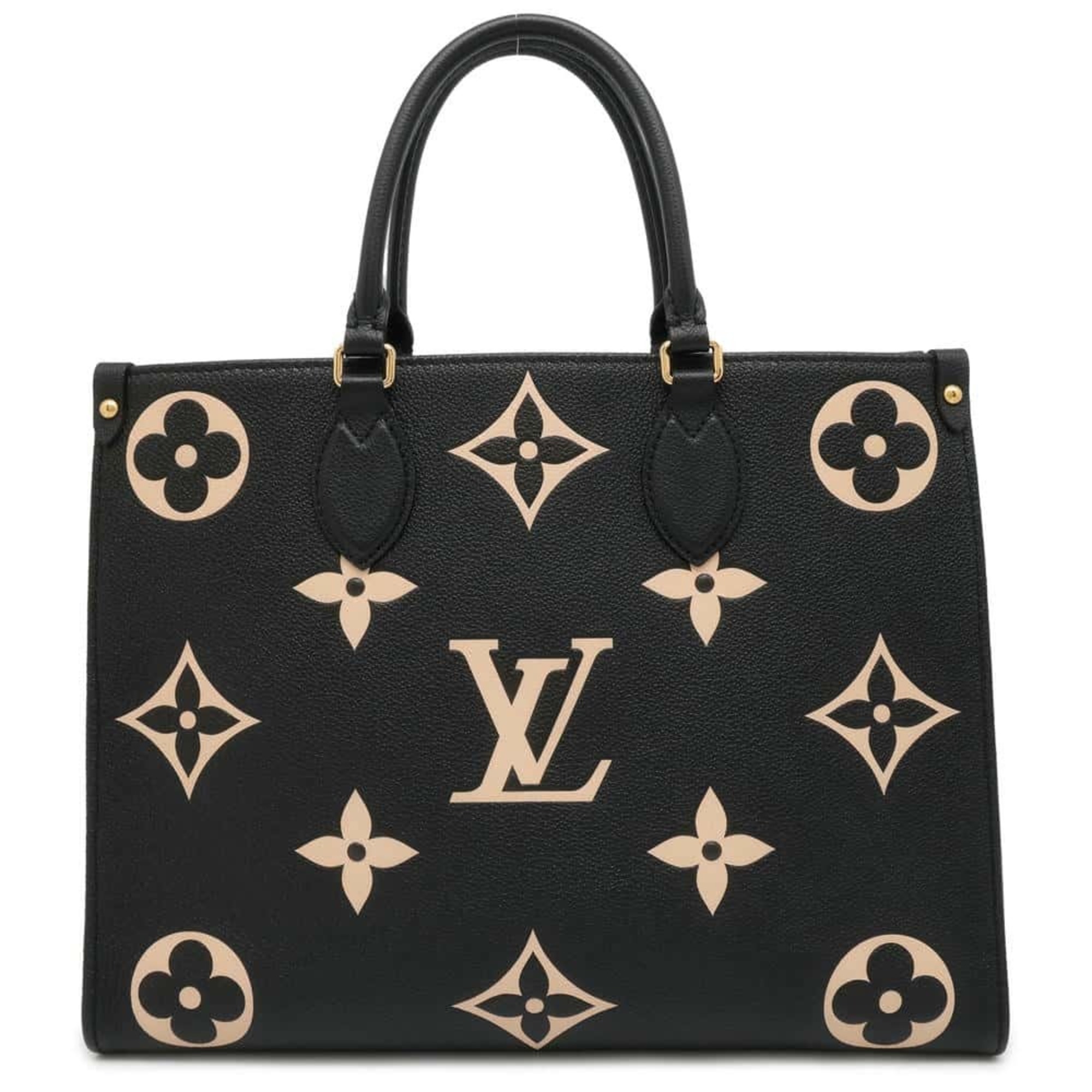 Louis Vuitton Tote Bag Bicolor Monogram Empreinte On the Go MM M45495 2way Black