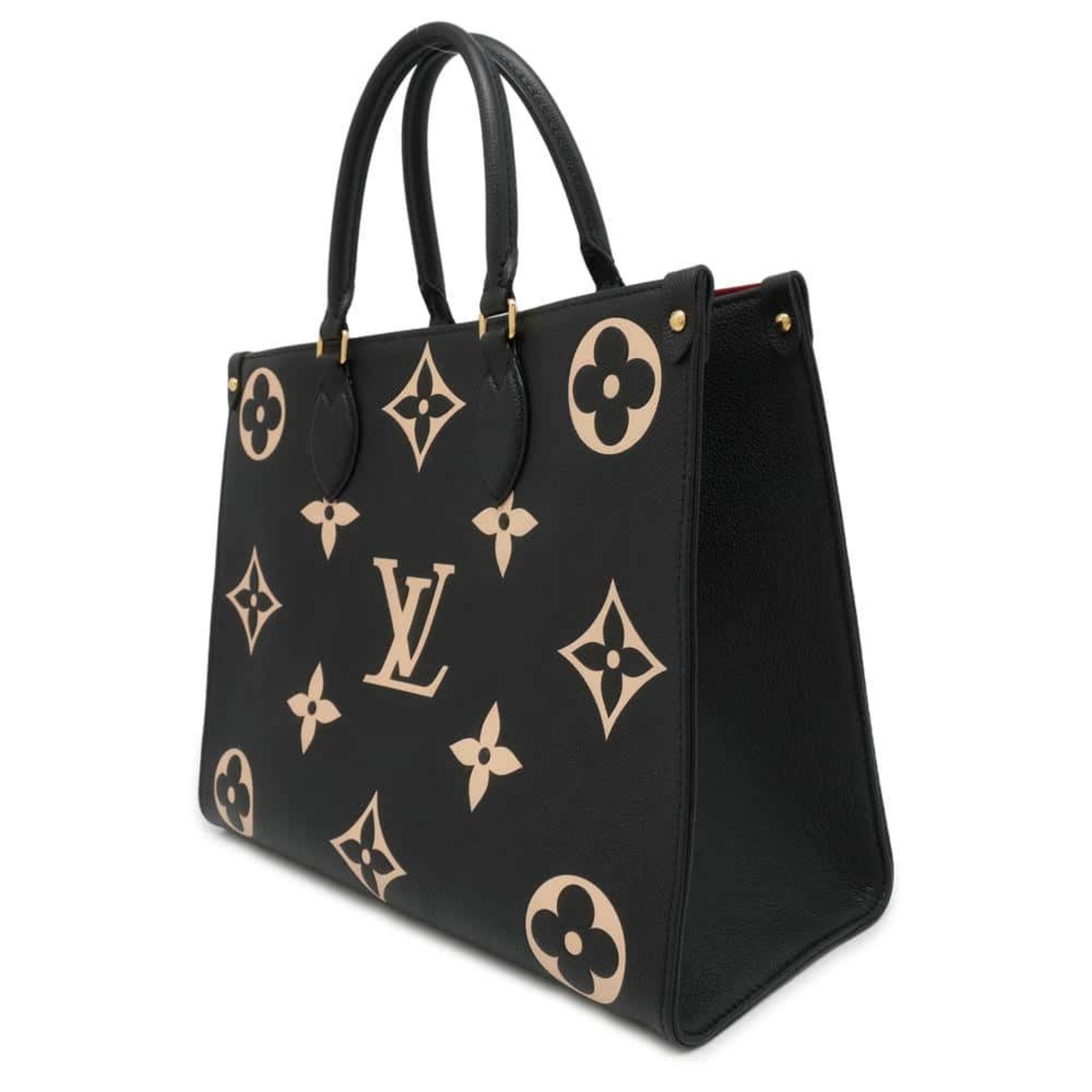 Louis Vuitton Tote Bag Bicolor Monogram Empreinte On the Go MM M45495 2way Black