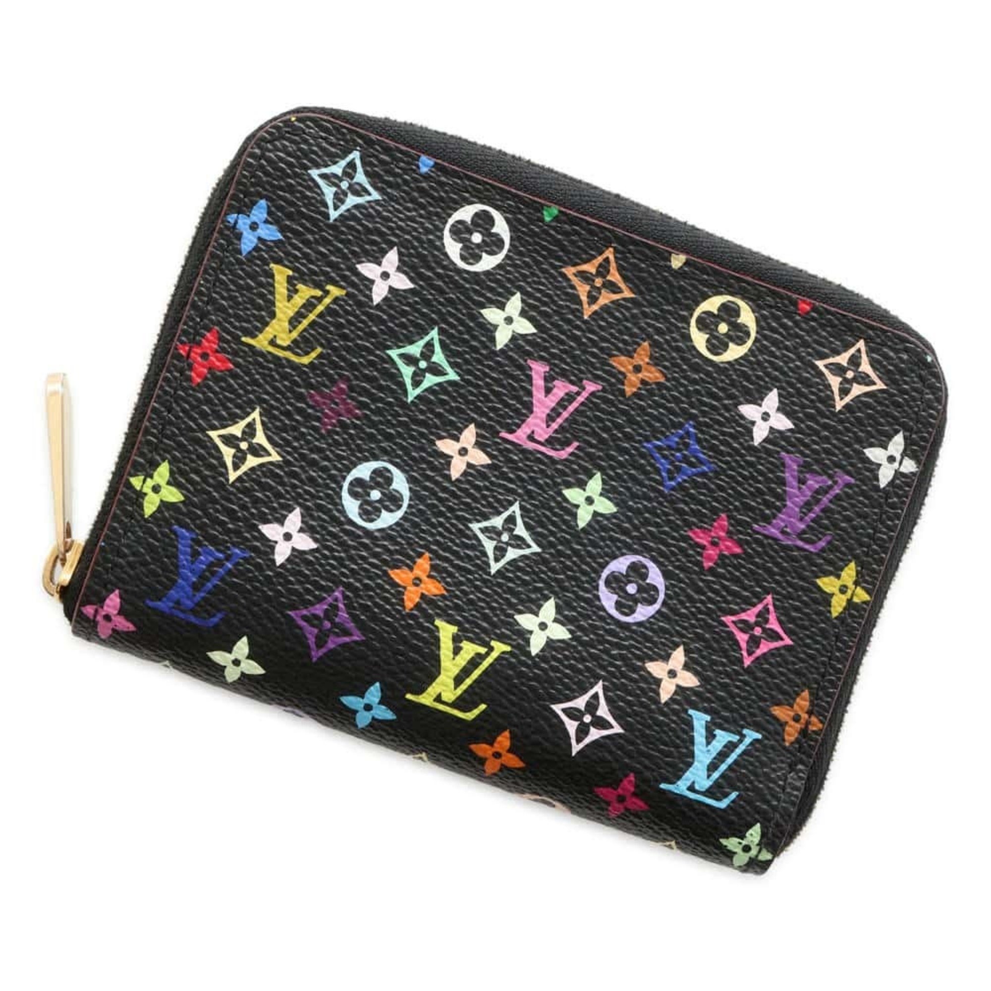 Louis Vuitton Wallet/Coin Case Monogram Multicolor Zippy Coin Purse M93740 Black