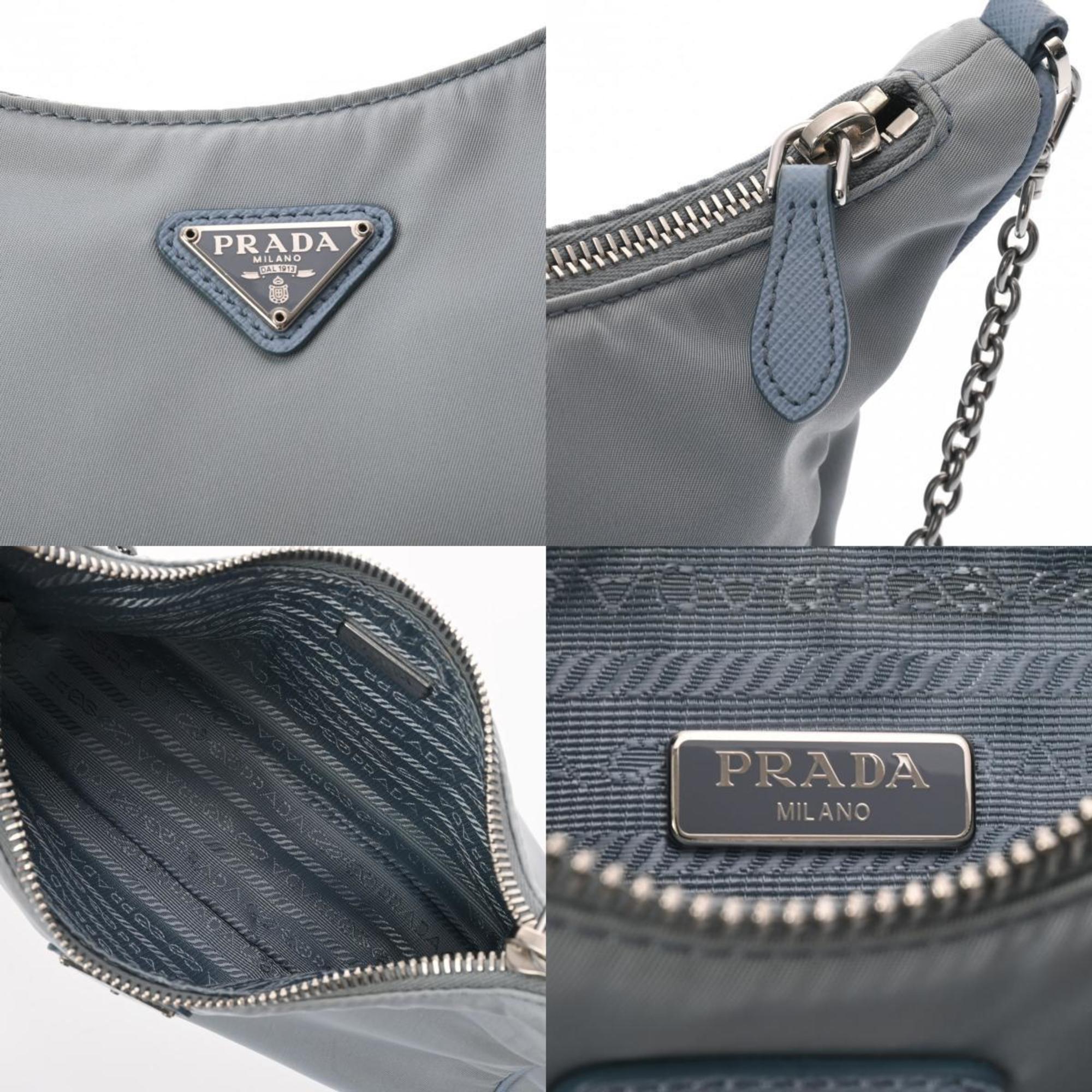 PRADA Re-Edition 2005 Re-Nylon Light Blue 1BH204 Women's Nylon Shoulder Bag