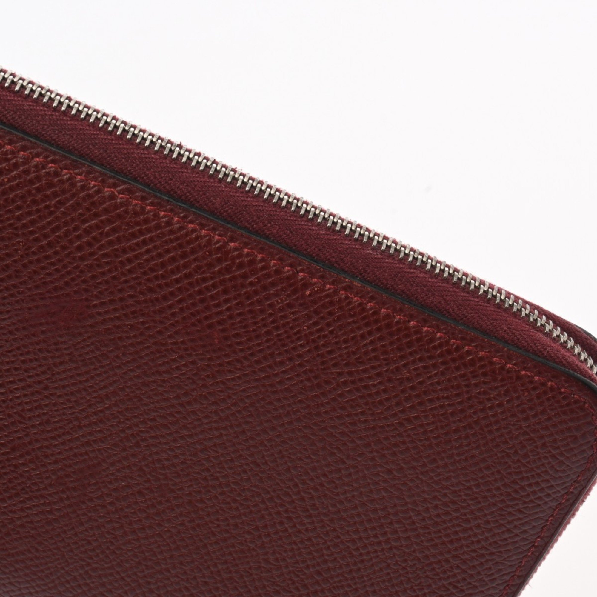 HERMES Azap Long Silk In Rouge H C Stamp (around 2018) Women's Epsom Leather Wallet