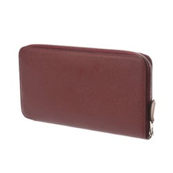 HERMES Azap Long Silk In Rouge H C Stamp (around 2018) Women's Epsom Leather Wallet