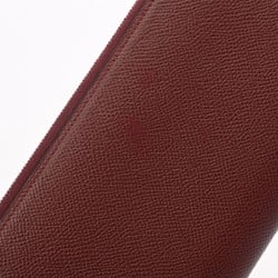 HERMES Azap Long Silk In Rouge H C Stamp (around 2018) Women's Epsom Leather Wallet