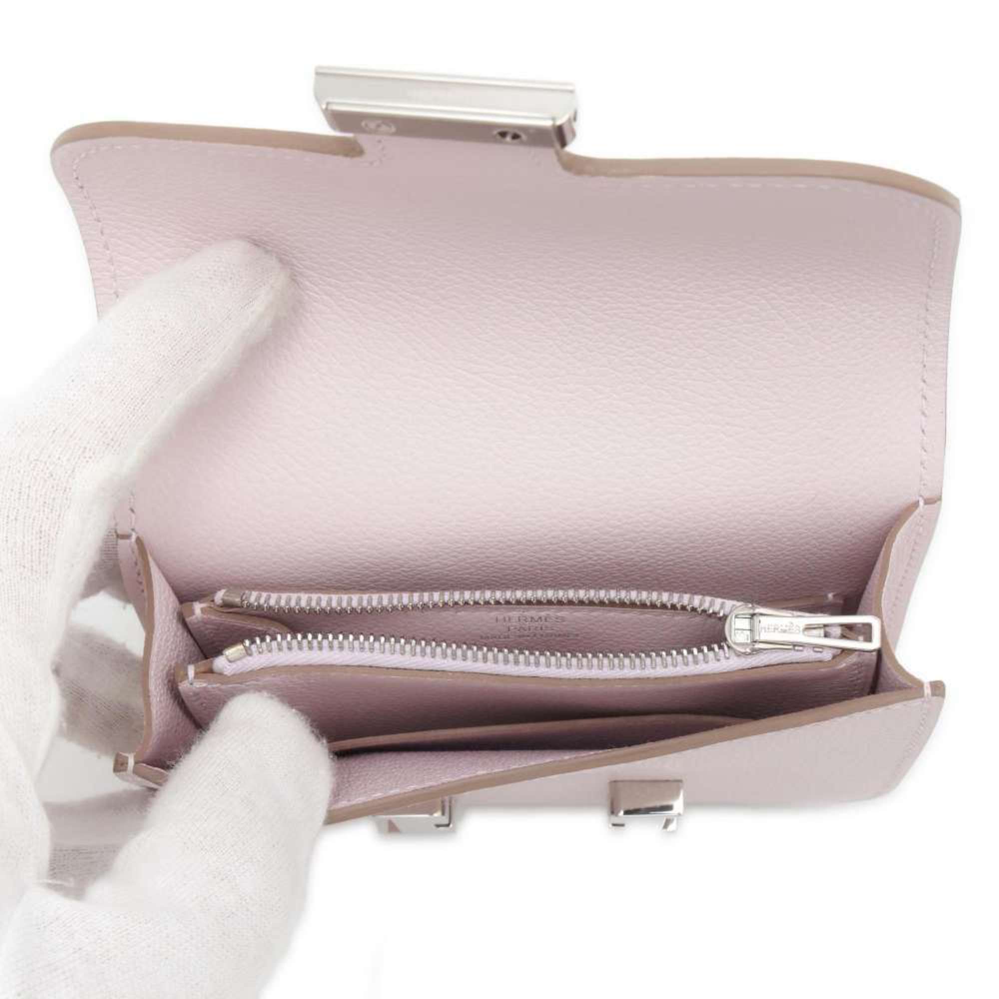 Hermes Wallet Constance Mauve Pale Evercolor B Stamp