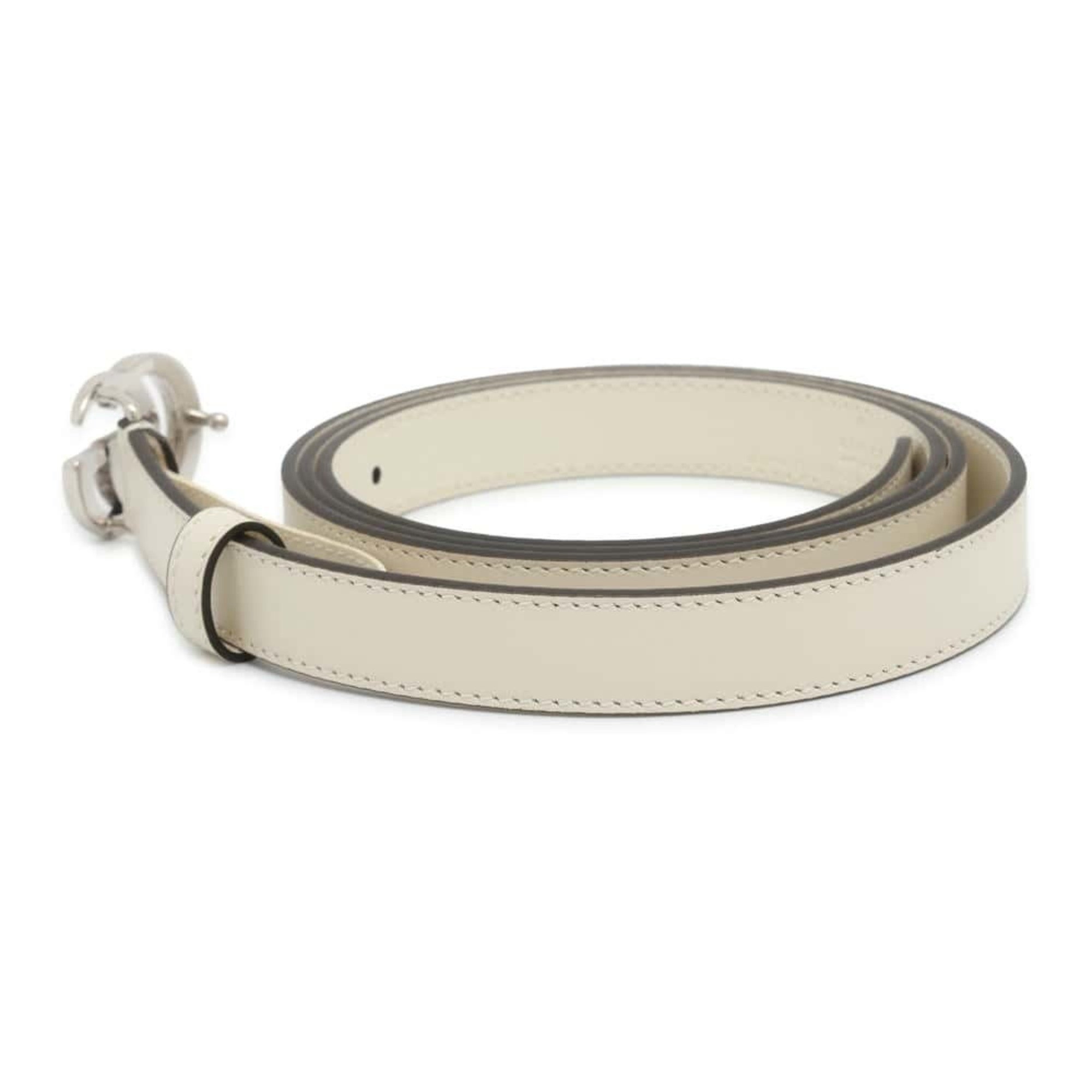 Gucci Belt GG Marmont Leather Size 120 409417 GUCCI Double G White